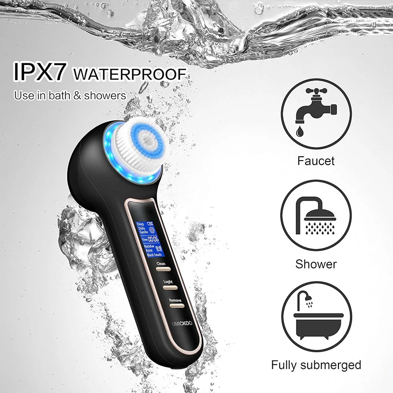 Electric Facial Cleansing Brush With Pore Vacuum Suction