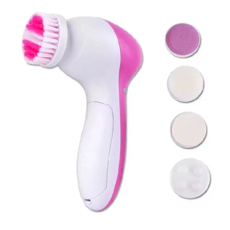 5-in-1 Electric Facial Cleansing Brush With Massager