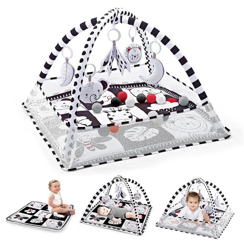 Baby Play Gym Activity Mat with Hanging Toys - EverGrowMarkeplace