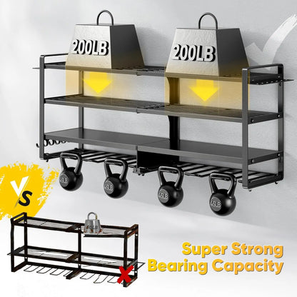 Heavy-Duty Power Tool Wall Organizer with 4 Shelves