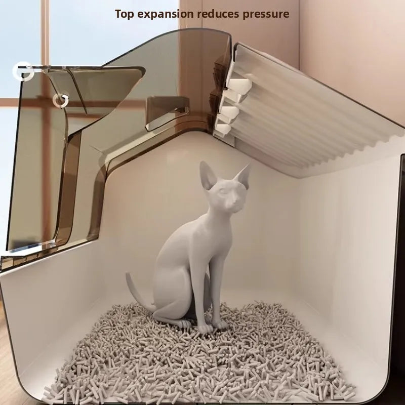 Automatic Self-Cleaning Cat Litter Box With Odor Control