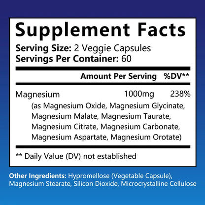 Magnesium Complex Capsules – Support Bones, Muscles & Sleep