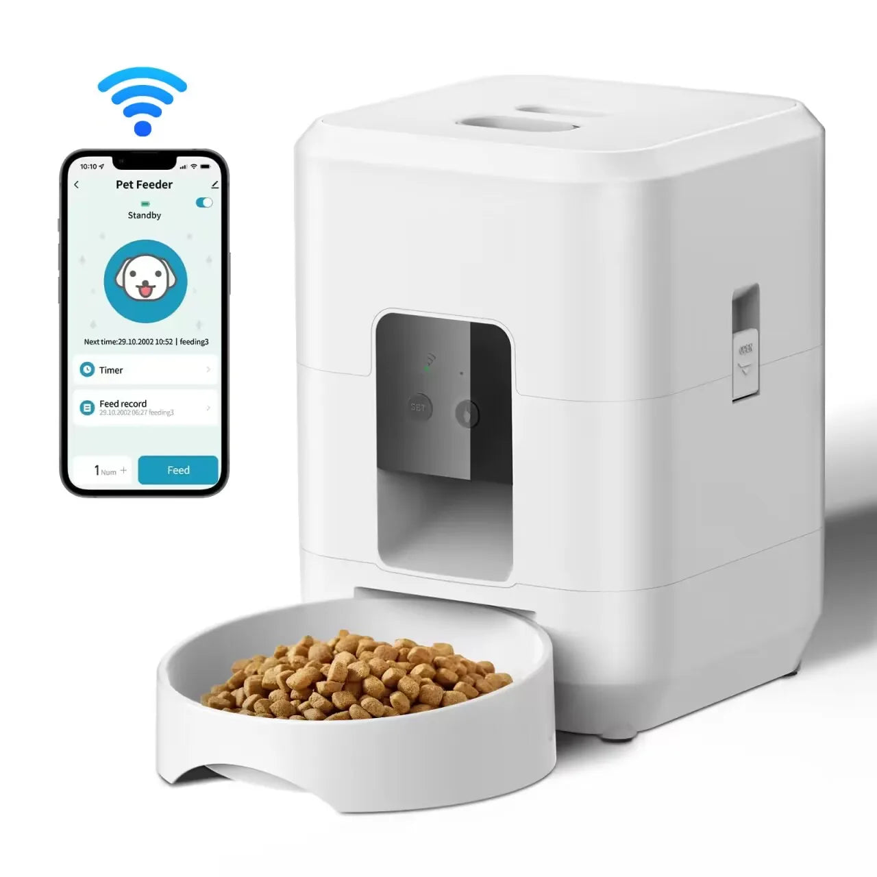 Automatic Pet Feeder with Timer and LCD Display