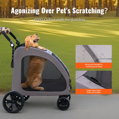 Heavy-Duty Pet Stroller Carrier – Large Dogs & Cats