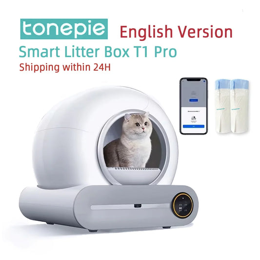 Automatic Smart Cat Litter Box – Self-Cleaning Enclosed