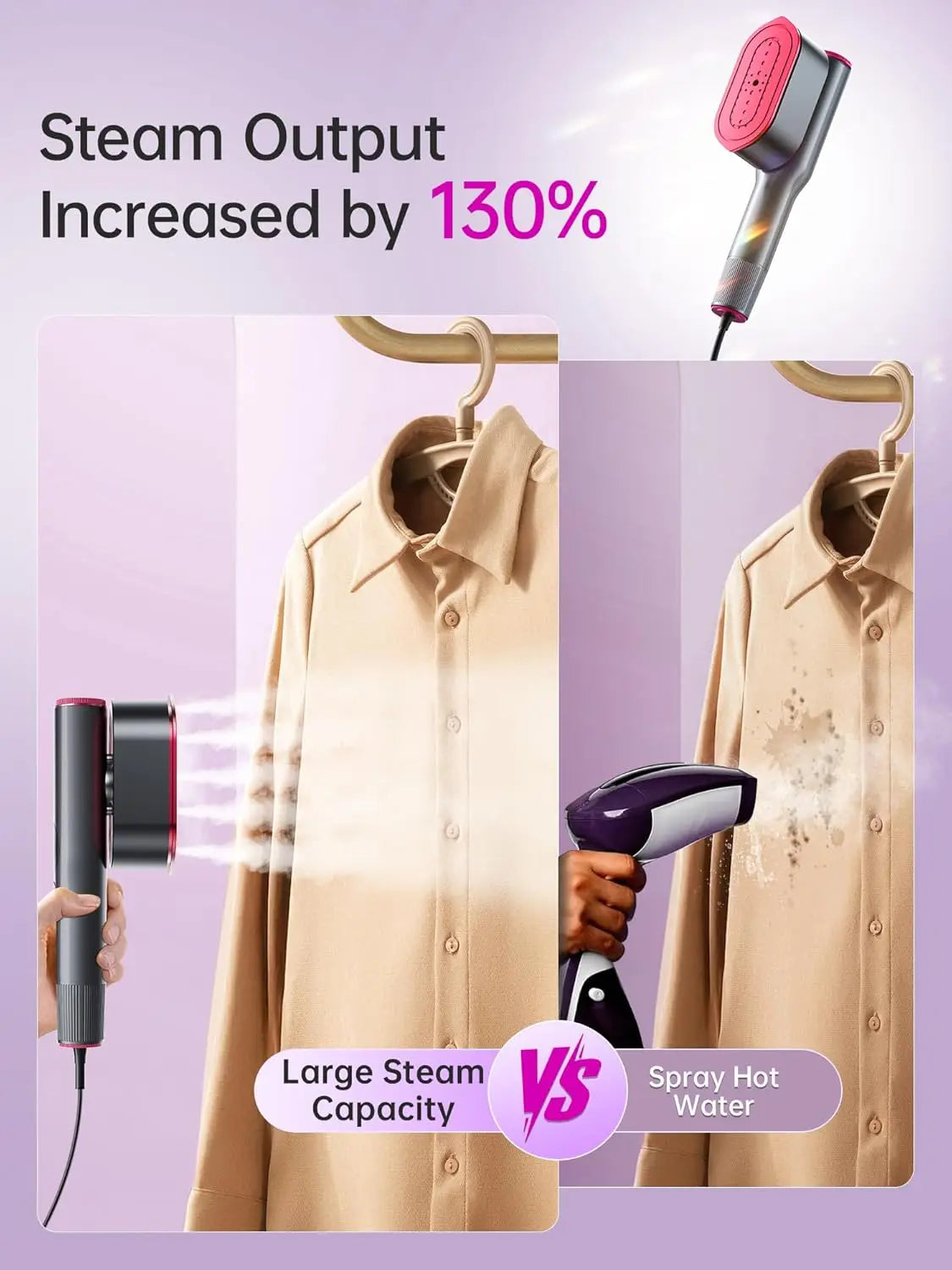 Portable 2-in-1 Garment Steamer Iron – Fast Heat-Up - EverGrowMarkeplace