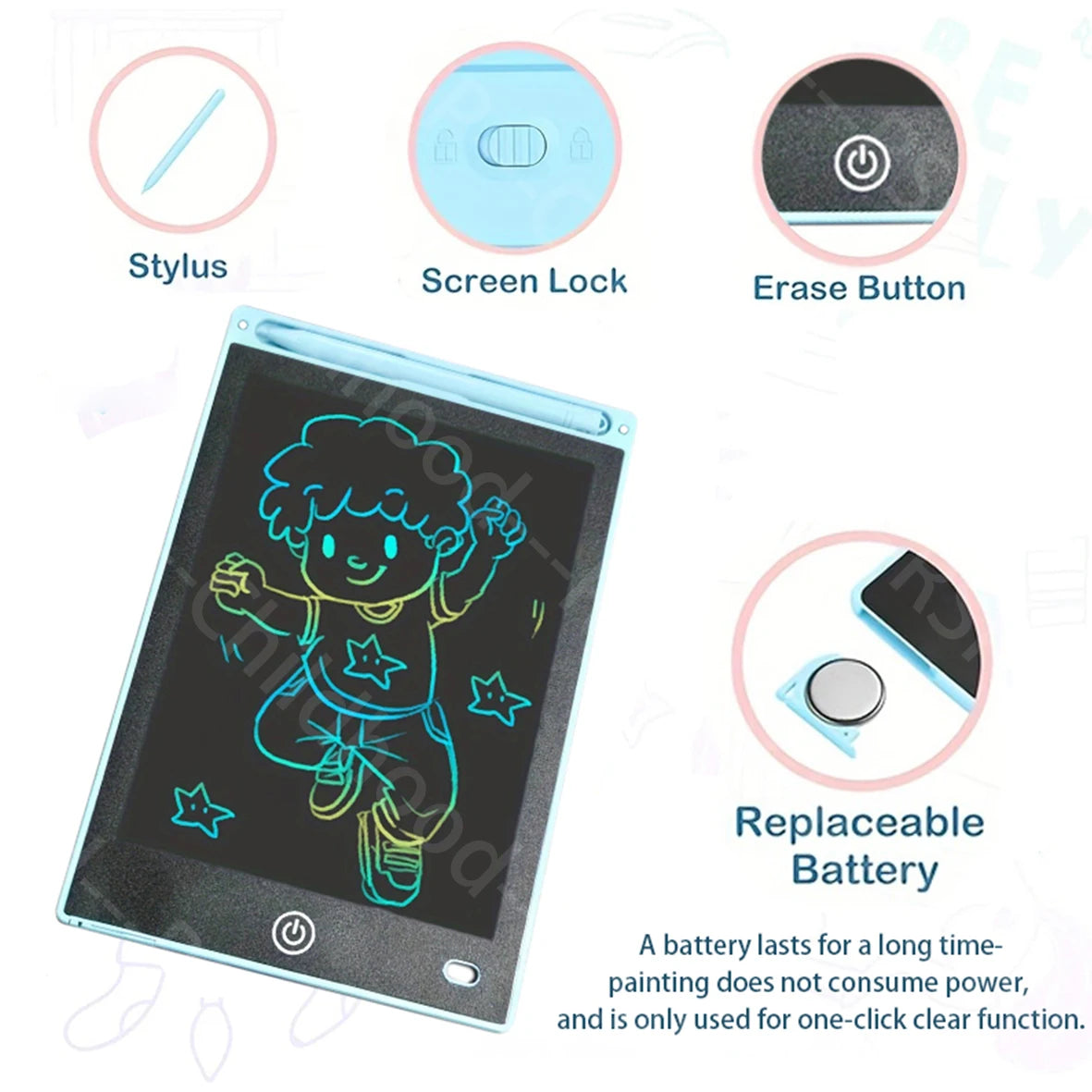 8.5" LCD Writing Tablet For Kids – Portable Drawing Pad