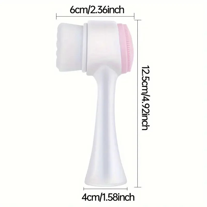 Silicone Facial Cleansing Brush Double-Sided Exfoliator