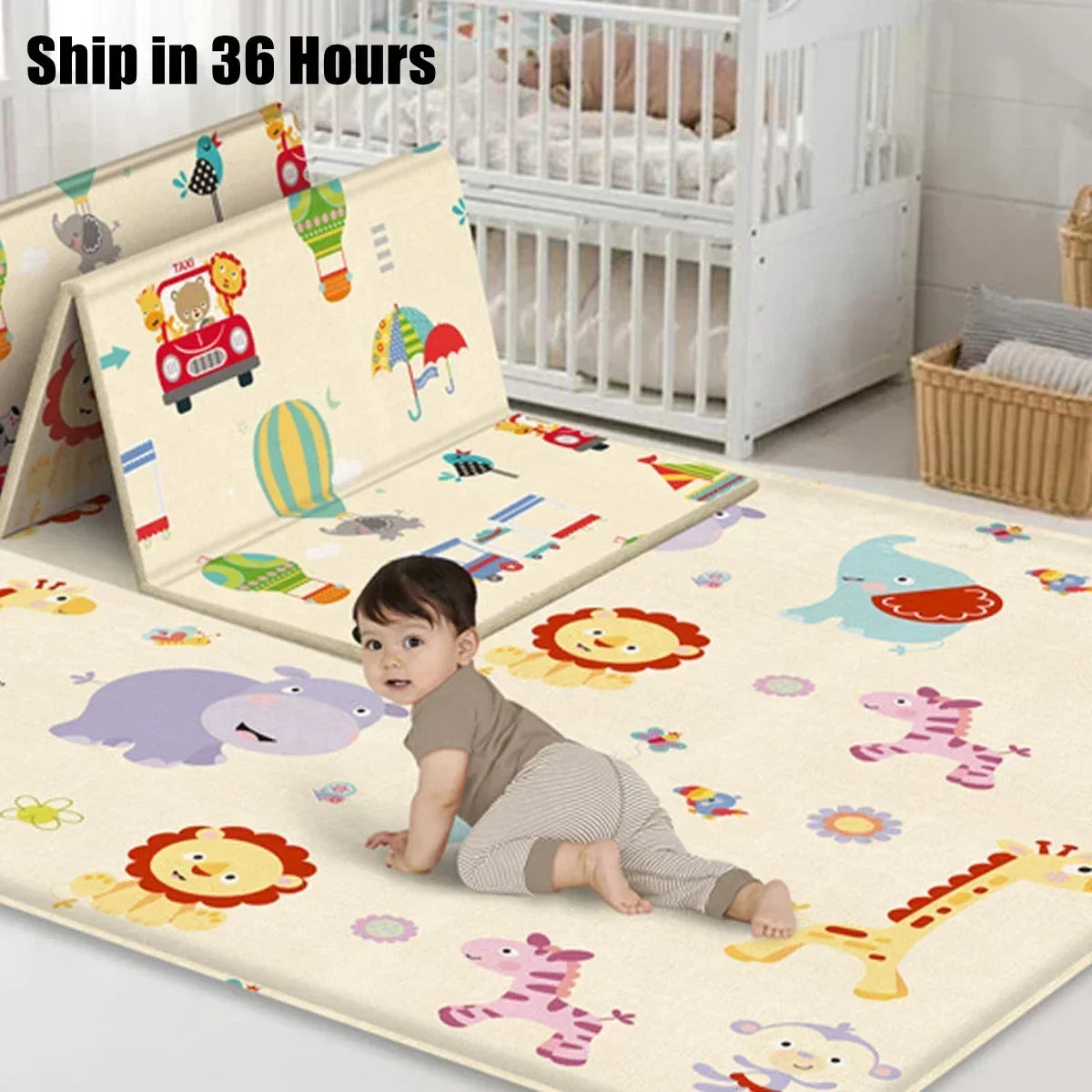 Foldable Foam Baby Play Mat – Waterproof & Non-Slip