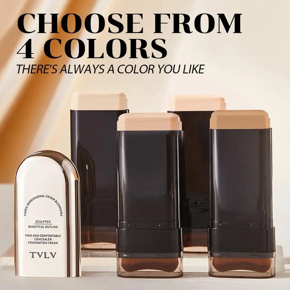 Double-Ended Foundation Stick With Brush Natural Matte - EverGrowMarkeplace
