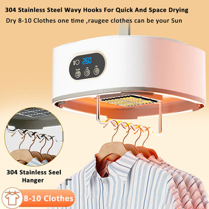 Portable Folding Electric Clothes Dryer With Timer - EverGrowMarkeplace