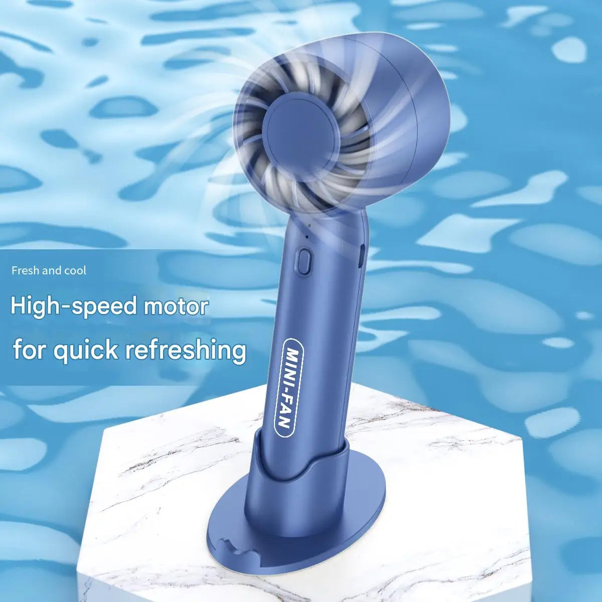 USB Rechargeable Mini Handheld Fan With Desktop Stand - EverGrowMarkeplace