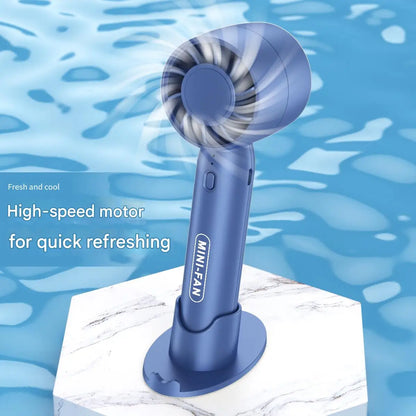 USB Rechargeable Mini Handheld Fan With Desktop Stand - EverGrowMarkeplace