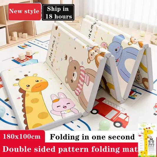 Foldable XPE Baby Play Mat 180 x 100 cm – Soft & Waterproof - EverGrowMarkeplace