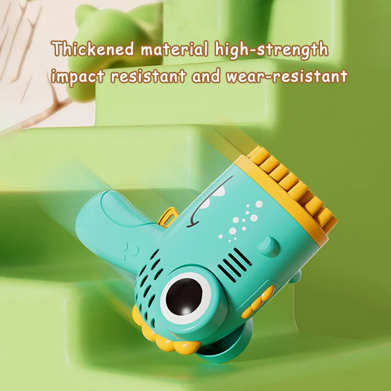 Dinosaur Bubble Gun Machine 40-Hole Handheld Toy