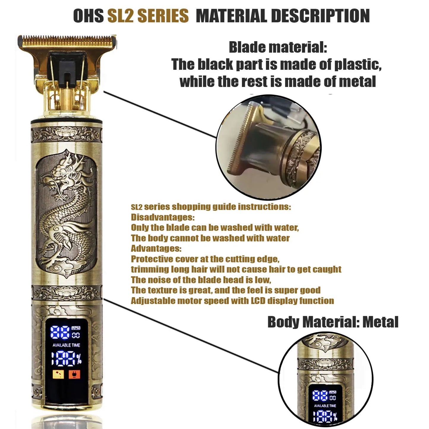 T9 Precision Hair Trimmer – 0 mm Detail & Beard Shaver