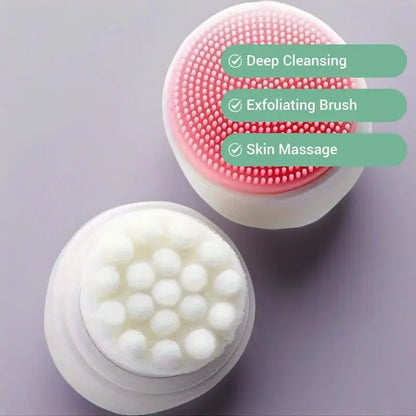 Silicone Facial Cleansing Brush Double-Sided Exfoliator