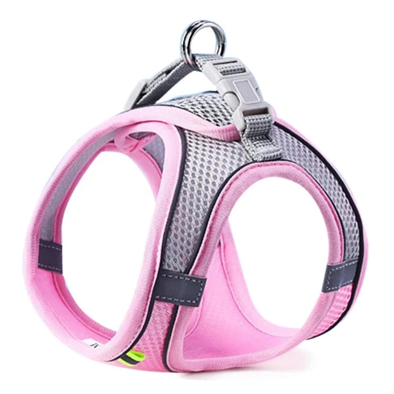 Reflective Mesh Pet Harness Vest with Leash Set