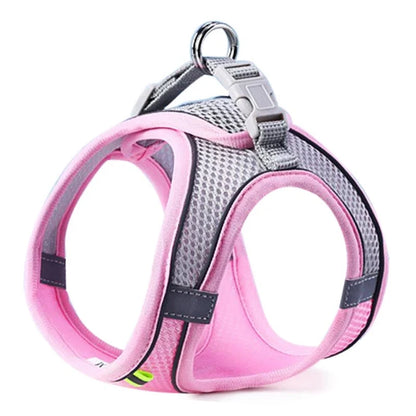 Reflective Mesh Pet Harness Vest with Leash Set