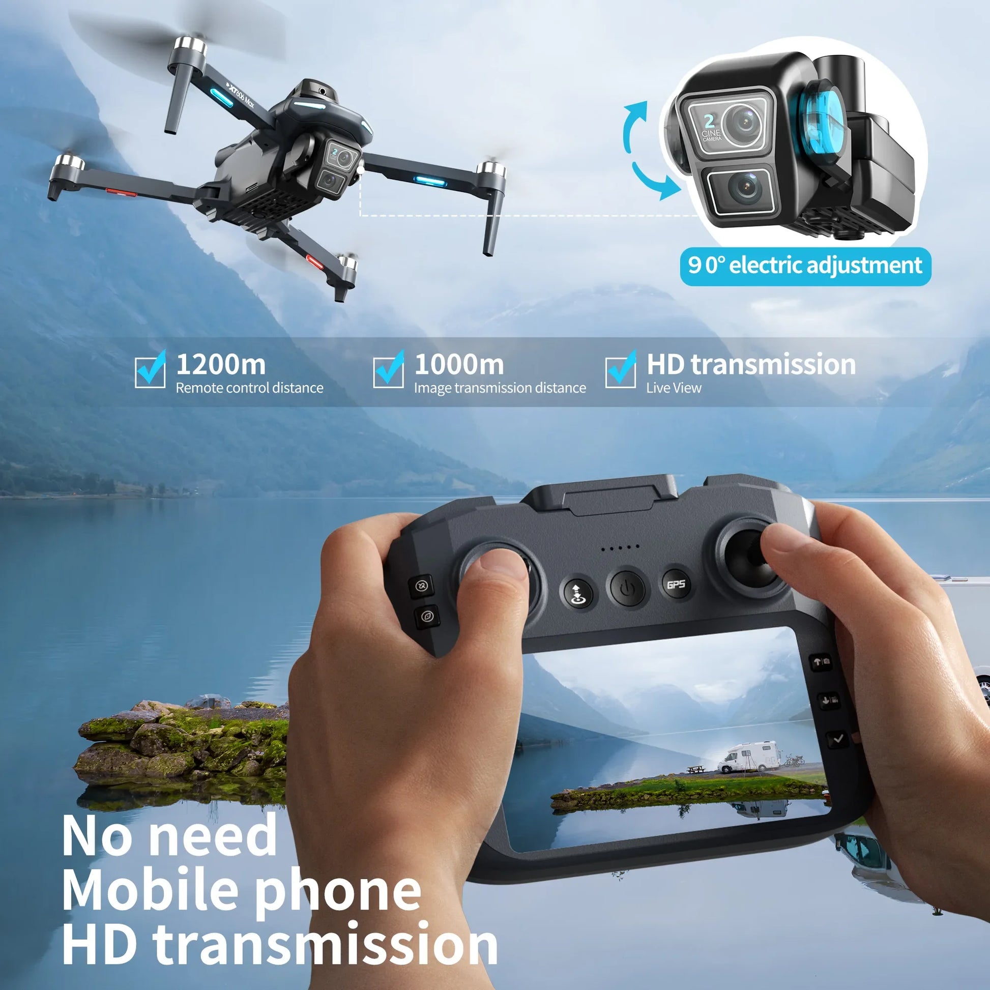 GPS Camera Drone With 8K EIS – 360° Obstacle Avoidance