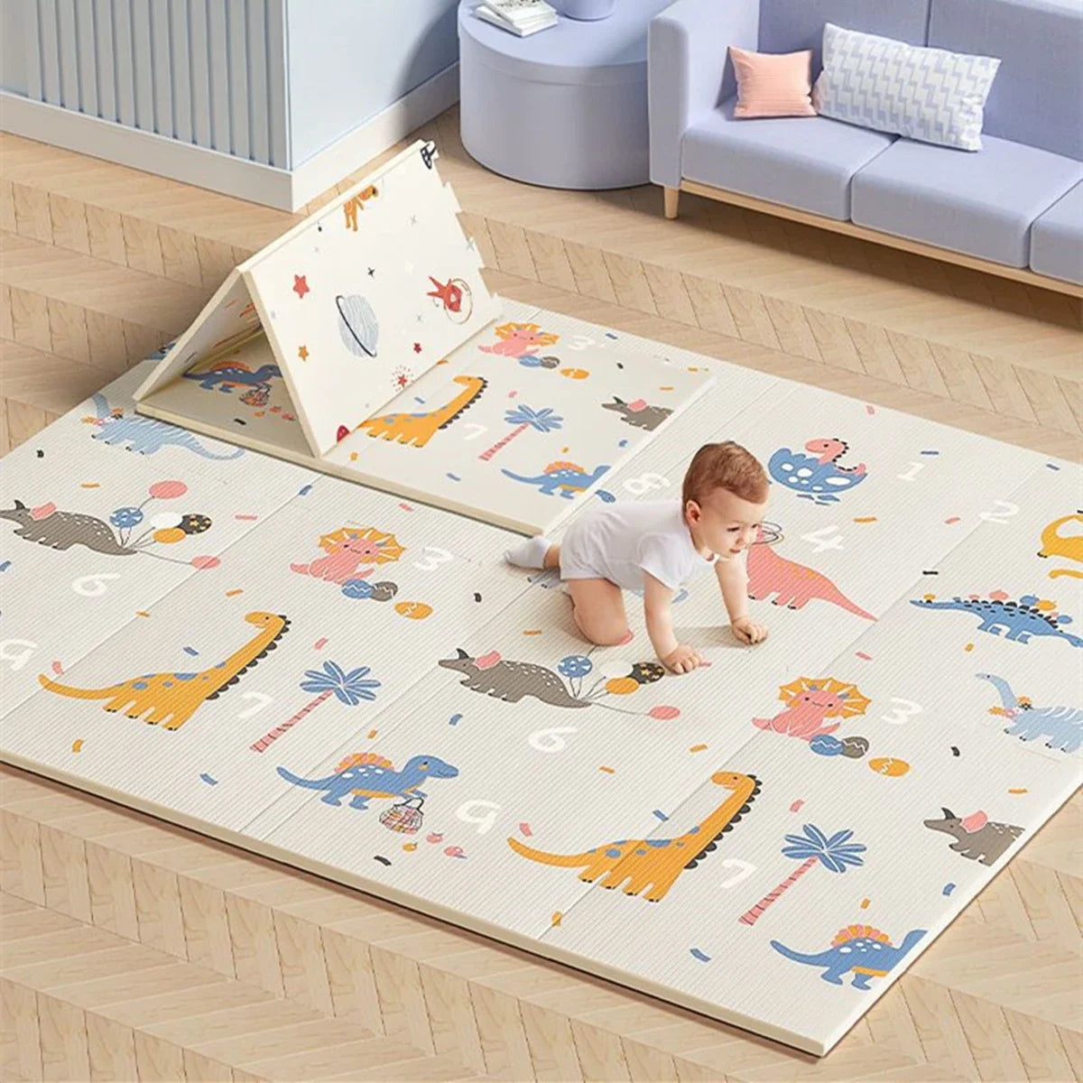 Foldable Foam Baby Play Mat – Waterproof & Non-Slip