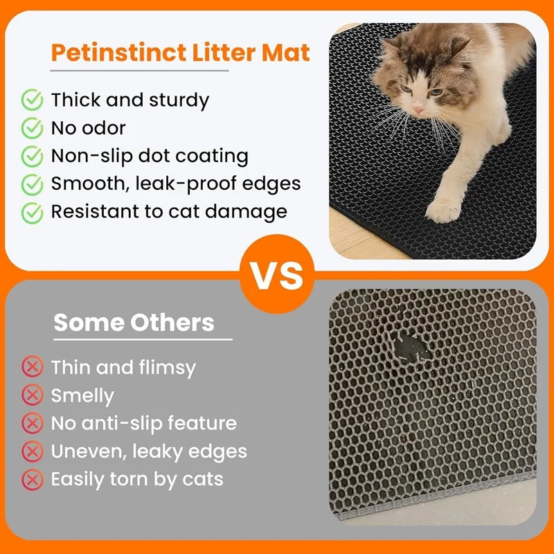 Double-Layer Cat Litter Trapping Mat Waterproof Non-Slip