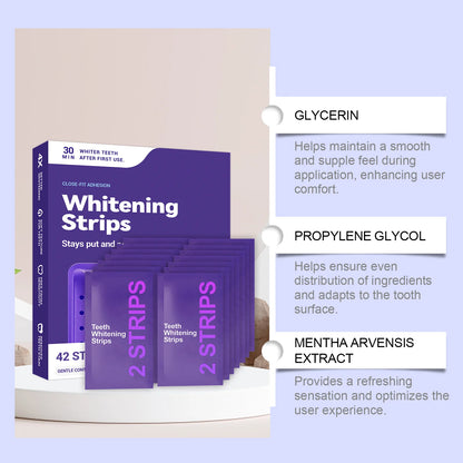 Purple Teeth Whitening Strips – Fresh Breath & Stain Removal - EverGrowMarkeplace