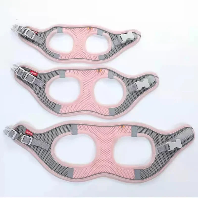 Reflective Mesh Pet Harness Vest with Leash Set