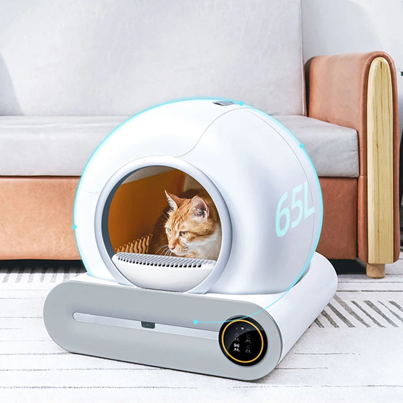 Automatic Self-Cleaning Cat Litter Box with App Control