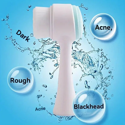 Silicone Facial Cleansing Brush Double-Sided Exfoliator