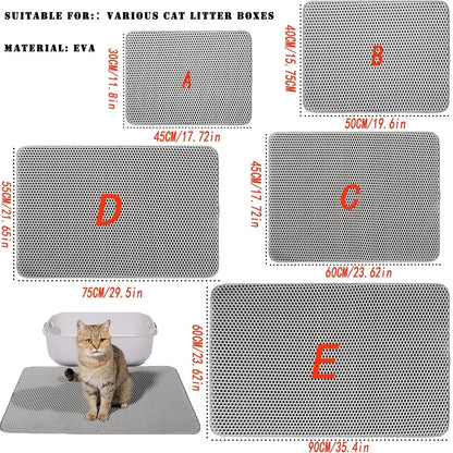 Double-Layer Cat Litter Trapping Mat Waterproof Non-Slip