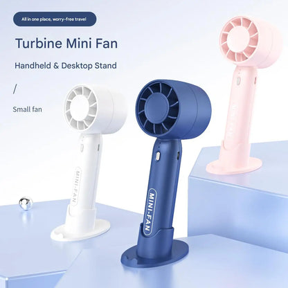 USB Rechargeable Mini Handheld Fan With Desktop Stand - EverGrowMarkeplace