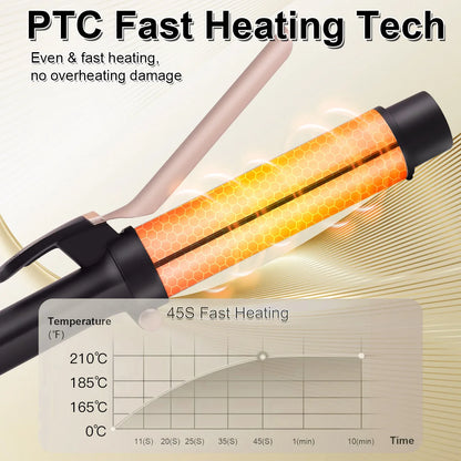 Ceramic Curling Iron for Women – 3-Temperature Hair Curler