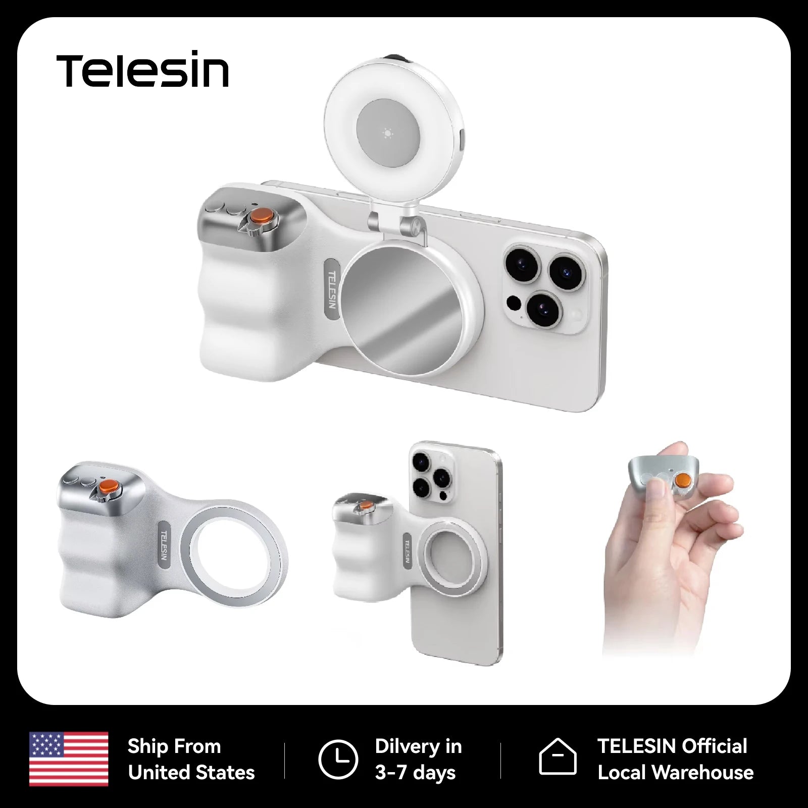 Magnetic Phone Camera Grip with Bluetooth Remote - EverGrowMarkeplace