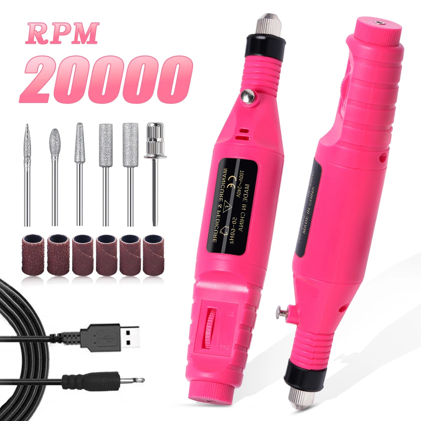 Electric Nail Drill Set for Manicure and Pedicure Care - EverGrowMarkeplace
