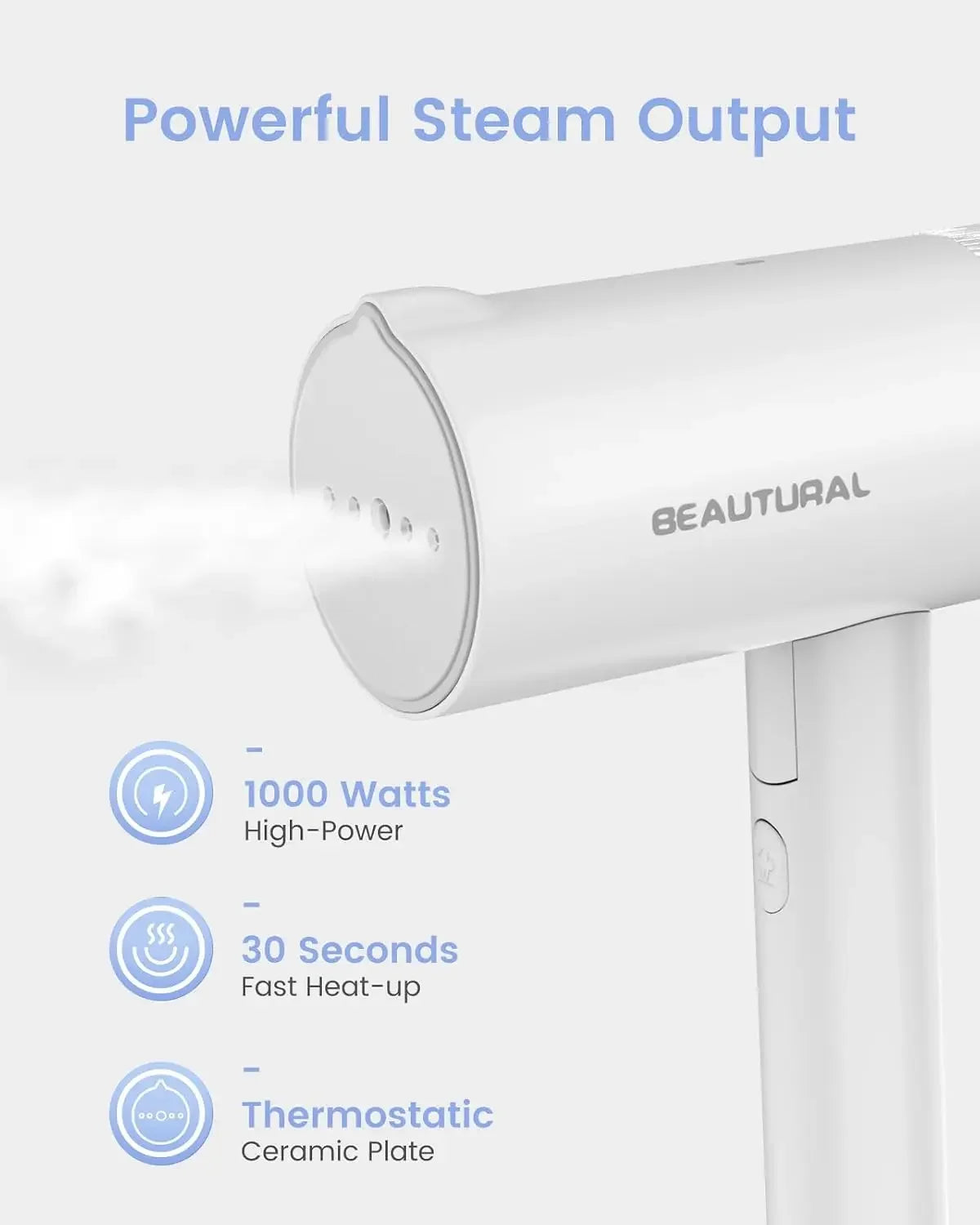 Portable Clothes Steamer – Fast Heat-Up, Foldable Design - EverGrowMarkeplace