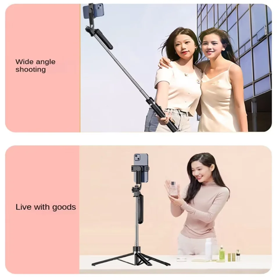 Bluetooth Selfie Stick Tripod with Light and Remote - EverGrowMarkeplace