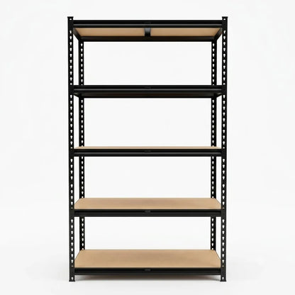 5-Tier Garage Shelving Rack with Slim Depth Metal Frame