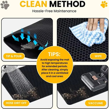 Double-Layer Cat Litter Trapping Mat Waterproof Non-Slip
