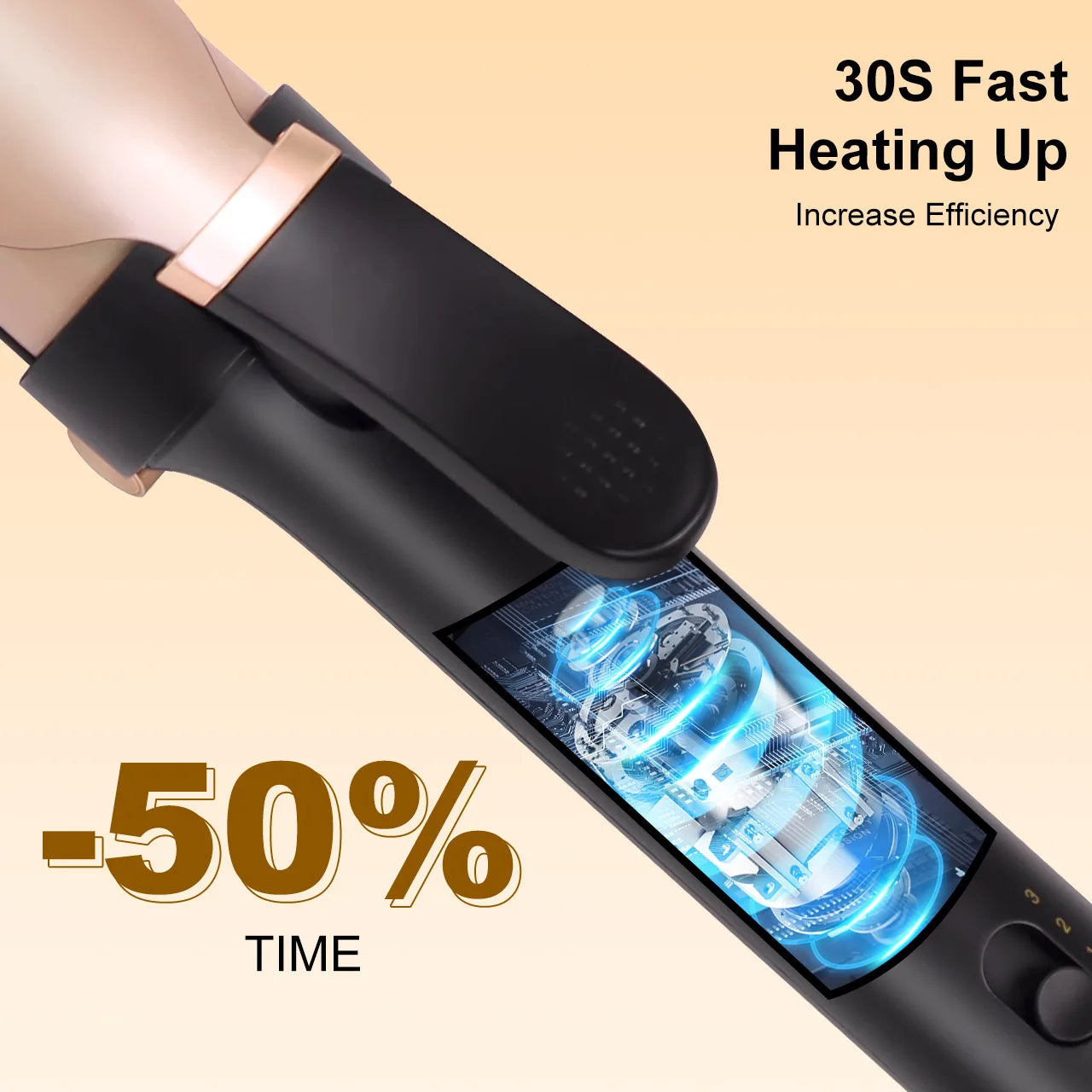 Ceramic Curling Iron for Women – 3-Temperature Hair Curler
