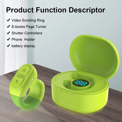 Bluetooth Scrolling Ring Remote with Charging Case