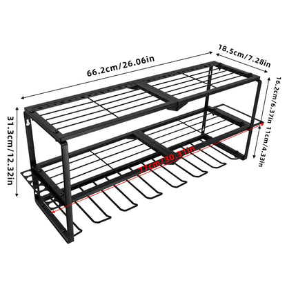 Metal Power Tool Storage Rack Wall Mount Organizer Shelf