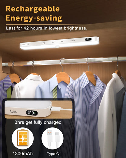 Motion Sensor LED Cabinet Light Bar – Rechargeable - EverGrowMarkeplace