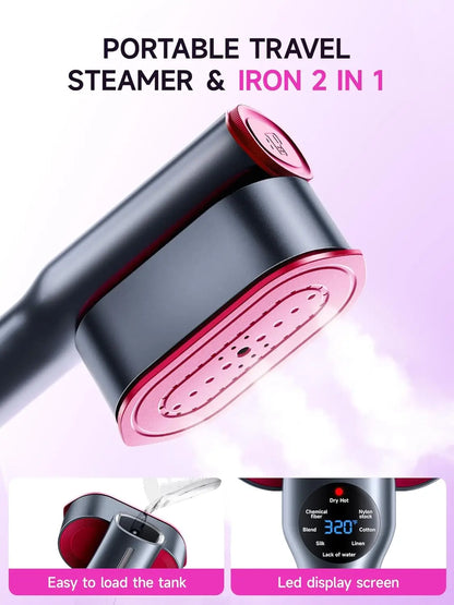 Portable 2-in-1 Garment Steamer Iron – Fast Heat-Up - EverGrowMarkeplace