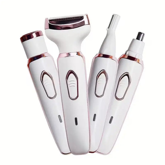 4-in-1 Rechargeable Lady Shaver – Wet & Dry Painless Razor