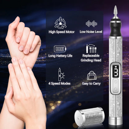 Rechargeable Electric Nail Drill File Set – Low Noise - EverGrowMarkeplace