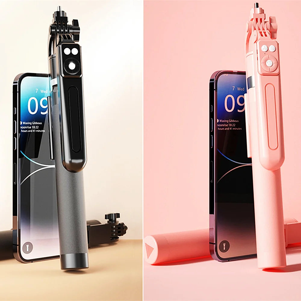 Bluetooth Selfie Stick Tripod with Light and Remote - EverGrowMarkeplace