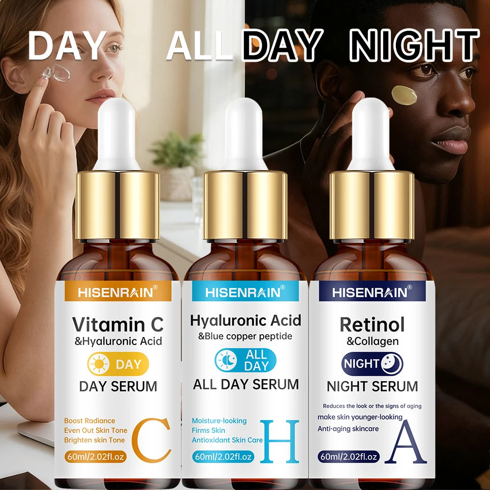 Vitamin C Retinol Hyaluronic Acid Face Serum Duo - EverGrowMarkeplace