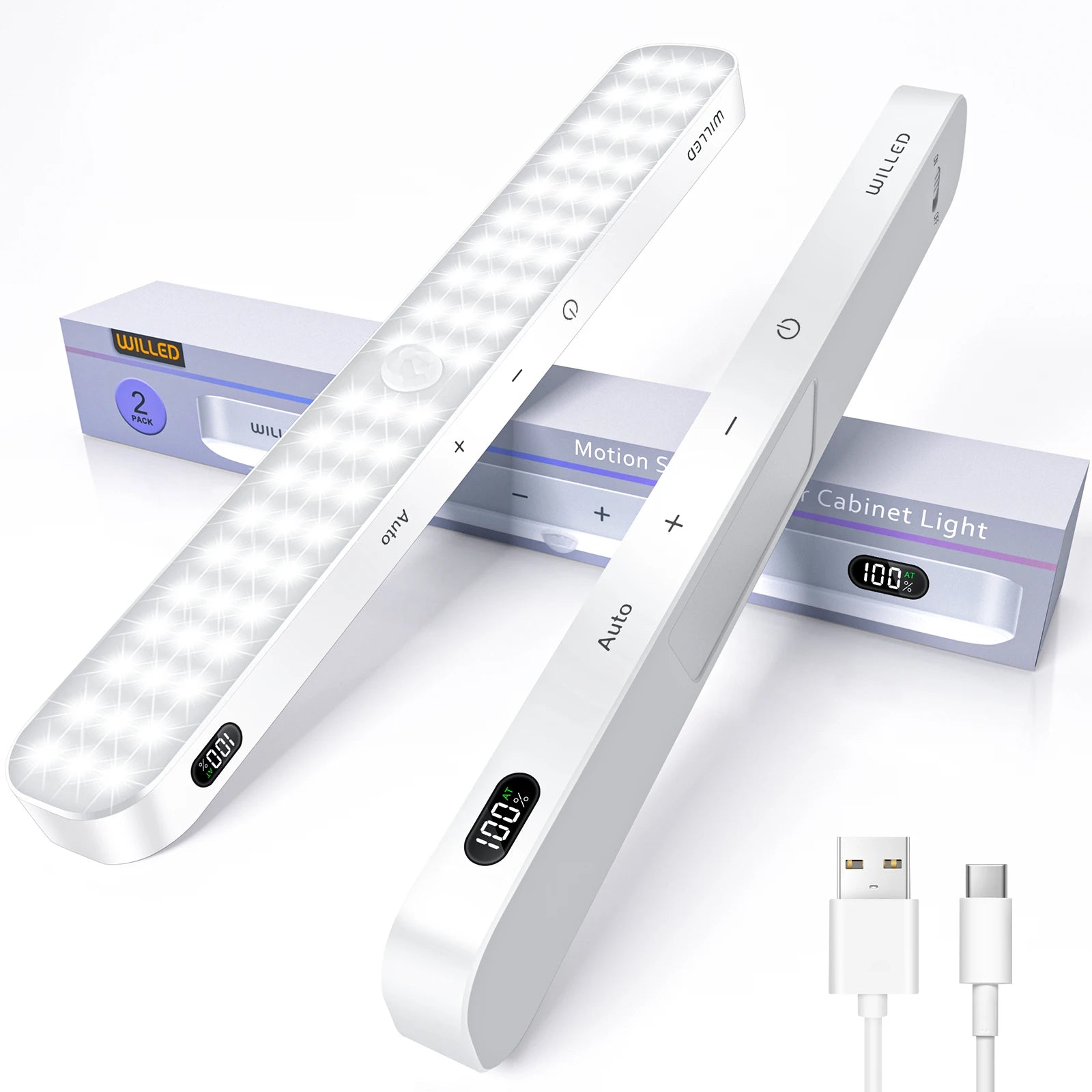 Motion Sensor LED Cabinet Light Bar – Rechargeable - EverGrowMarkeplace
