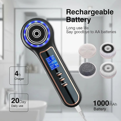 Electric Facial Cleansing Brush With Pore Vacuum Suction